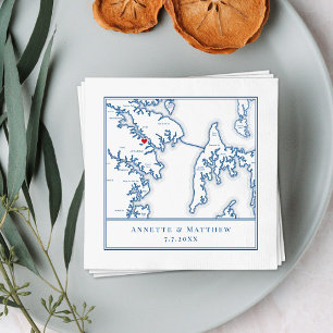 Annapolis Maryland Map Elegant Wedding Napkin