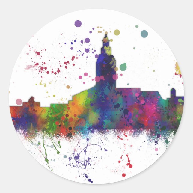 ANNAPOLIS MARYLAND SKYLINE - Round stickers (Front)