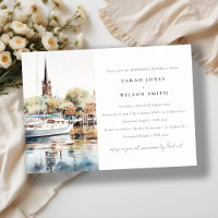 Annapolis Maryland Watercolor Rehearsal Dinner