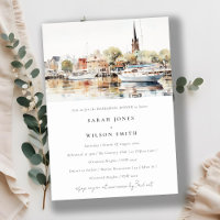 Annapolis Maryland Watercolor Rehearsal Dinner
