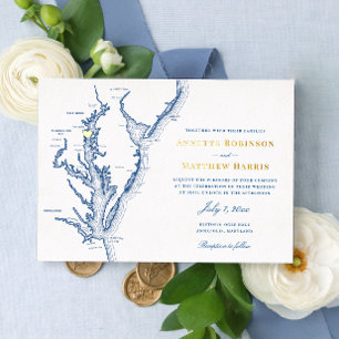 Annapolis Maryland Wedding Navy and Gold 