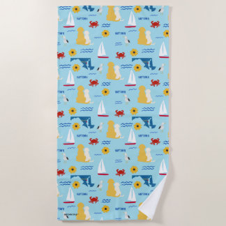 Annapolis (Naptown) Pups Summertime Beach Towel