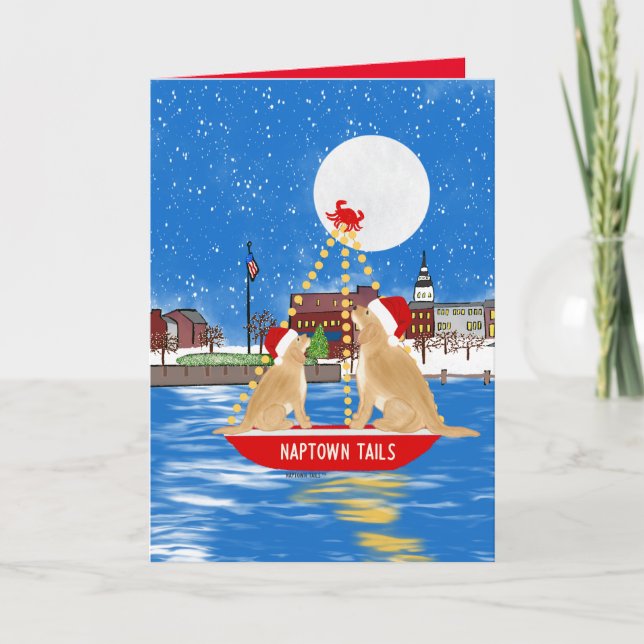 Annapolis Parade of Lights Dogs Christmas Card (Front)