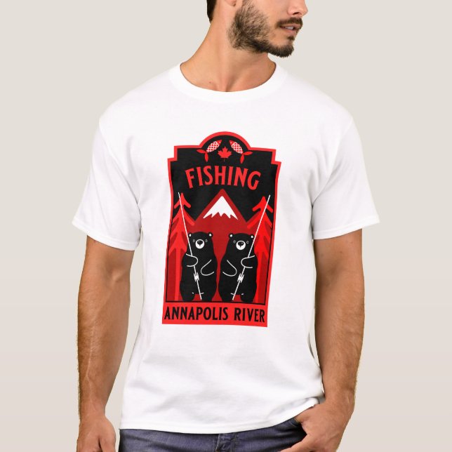 Annapolis River Fishing Canada T-Shirt (Front)