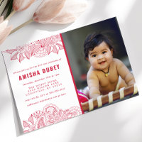 Annaprashan First Rice Ceremony Floral Paisley