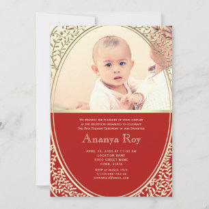 Annaprashan First Rice Ceremony Photo Invitation