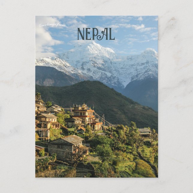 Annapurna Narchyang Nepal Postcard (Front)