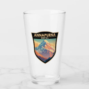 Annapurna Nepal Travel Art Vintage Glass