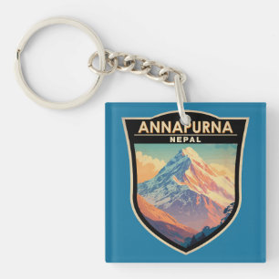 Annapurna Nepal Travel Art Vintage Key Ring