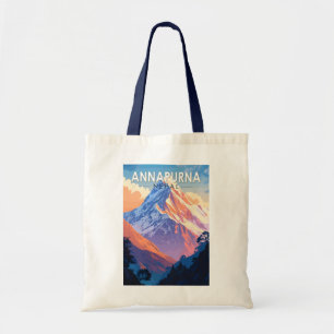 Annapurna Nepal Travel Art Vintage Tote Bag