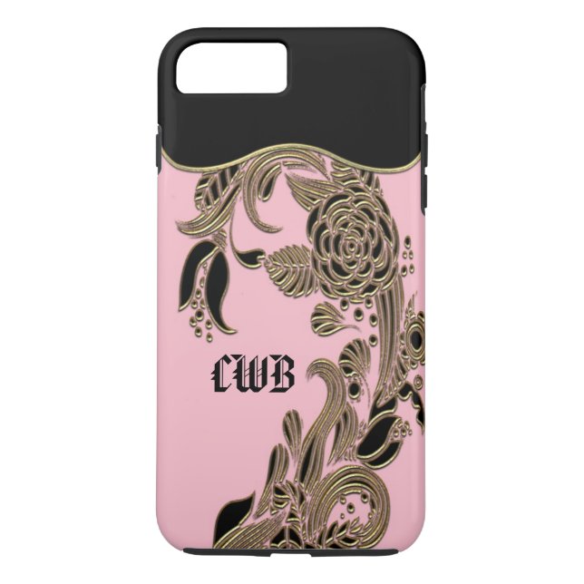 Annarose Elegant Chic Monogram Case-Mate iPhone Case (Back)