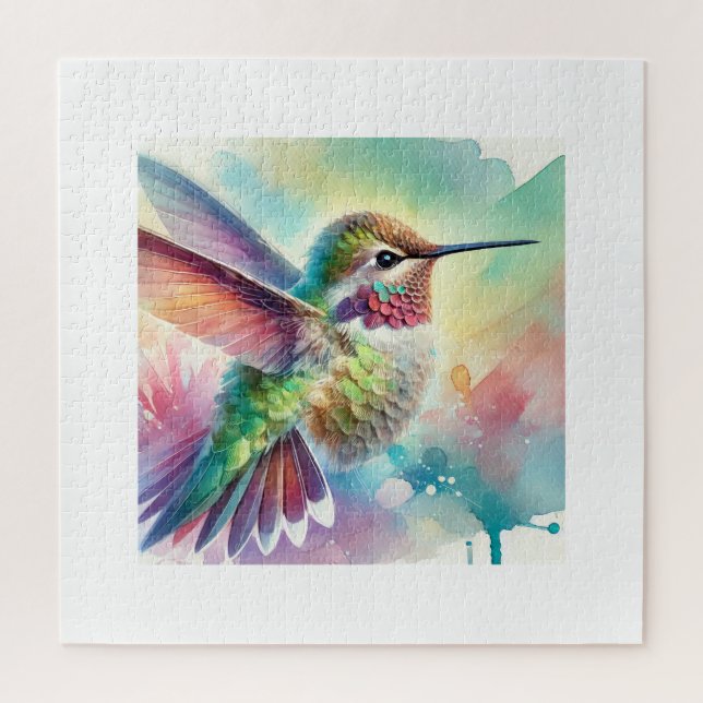 Annas Hummingbird 020824AREF113 - Watercolor Jigsaw Puzzle (Vertical)