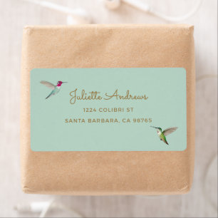 Anna's Hummingbird Address Label