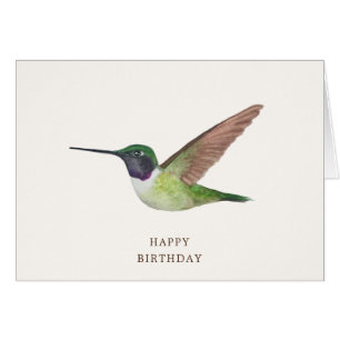 Anna's Hummingbird Birthday Card