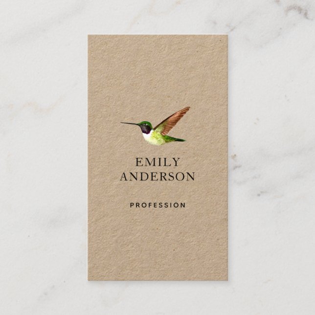 Anna's Hummingbird Business Card (Front)