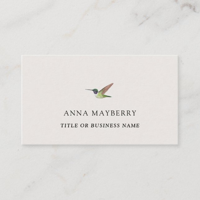 Anna's Hummingbird Business Card (Front)