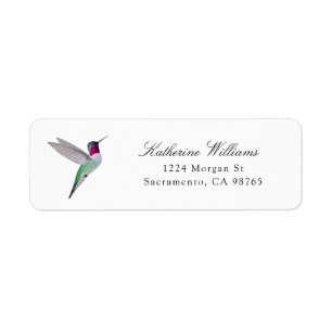 Anna's Hummingbird Label