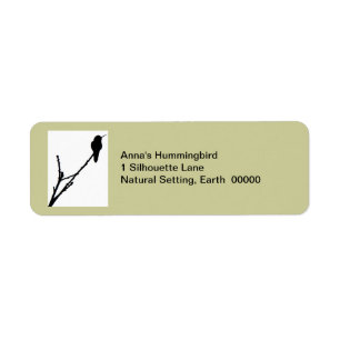 Anna's hummingbird Label