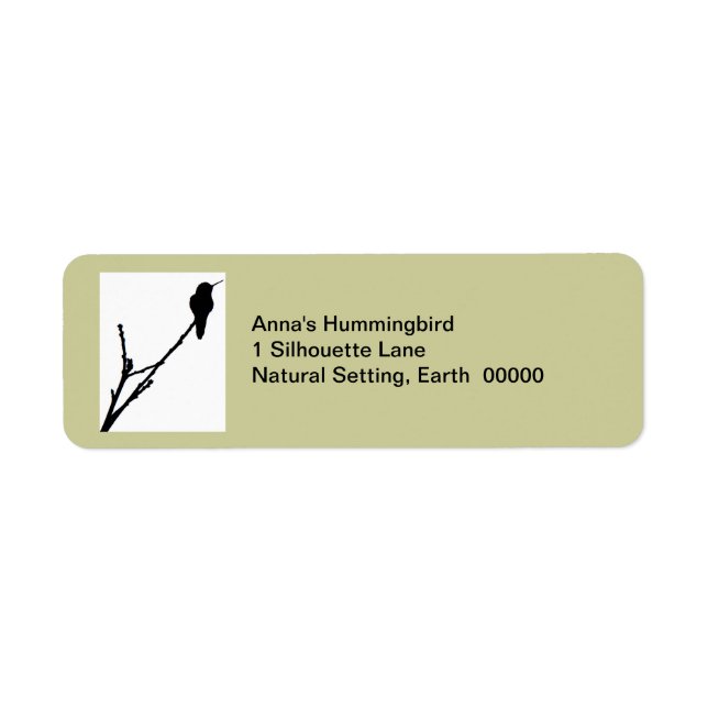 Anna's hummingbird Label (Front)