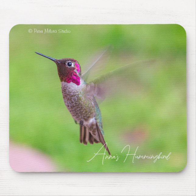 Anna's Hummingbird Mouse Mat (Front)