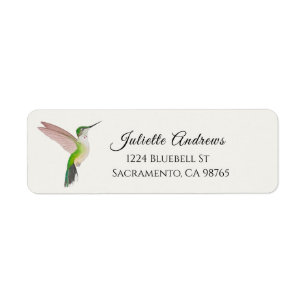 Anna's Hummingbird Return Address Label