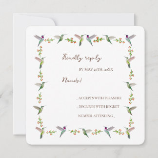 Anna's Hummingbird RSVP Invitation