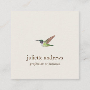 Anna's Hummingbird Square Business Card