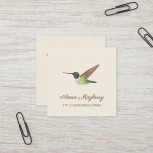 Anna's Hummingbird Square Business Card