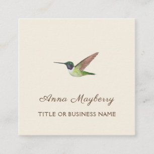 Anna's Hummingbird Square Business Card