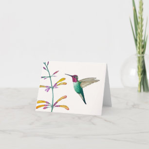 Anna's Hummingbird Thank You Card