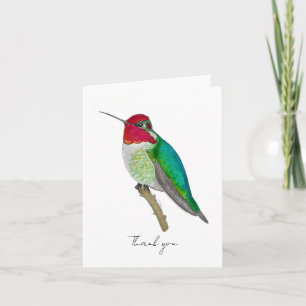 Anna's Hummingbird Thank You Card