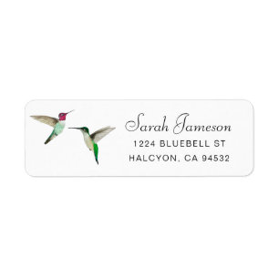 Anna's Hummingbirds Address Label