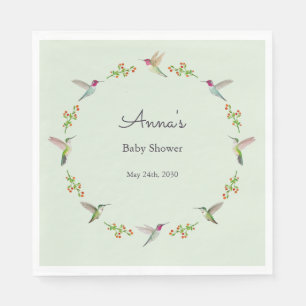 Anna's Hummingbirds baby Shower Napkin