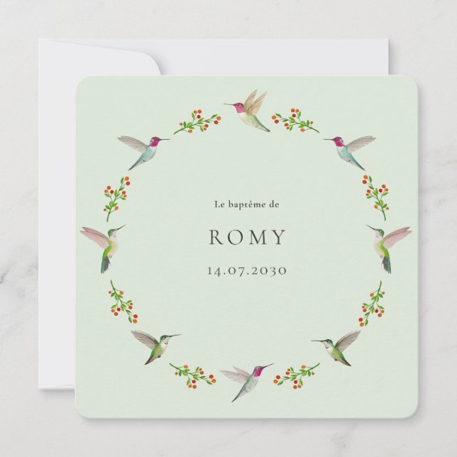 Anna's Hummingbirds Baptism (Front)