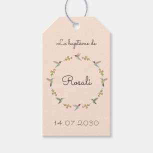 Anna's Hummingbirds Baptism Gift Tags