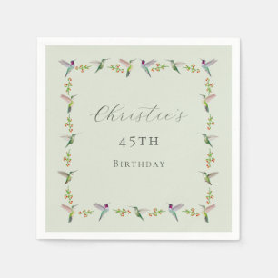 Anna's Hummingbirds Birthday Napkin