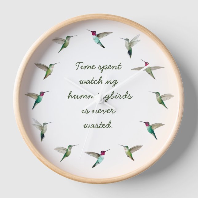 Anna's Hummingbirds Clock (Front)