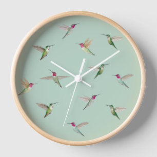 Anna's Hummingbirds Clock