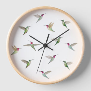 Anna's Hummingbirds Clock