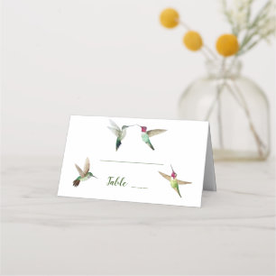 Anna's Hummingbirds Wedding Place Card