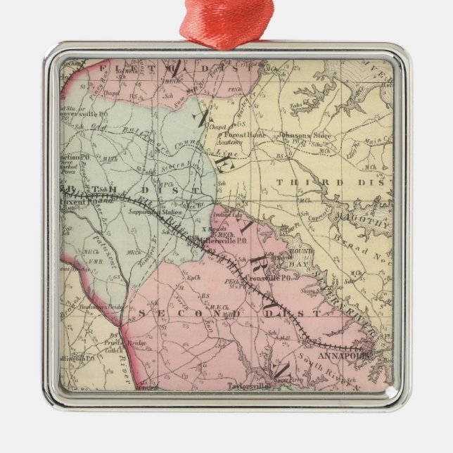 Anne Arundel Metal Tree Decoration (Front)