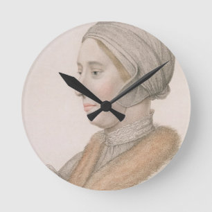 Anne Boleyn (1507-36) engraved by Francesco Bartol Round Clock