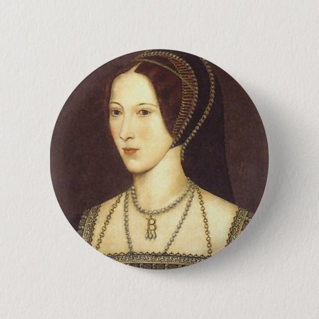 Anne Boleyn 6 Cm Round Badge (Front)