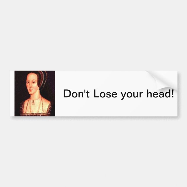 Anne Boleyn Bumper Sticker (Front)