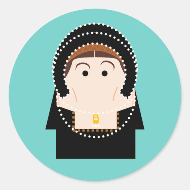 Anne Boleyn Classic Round Sticker (Front)