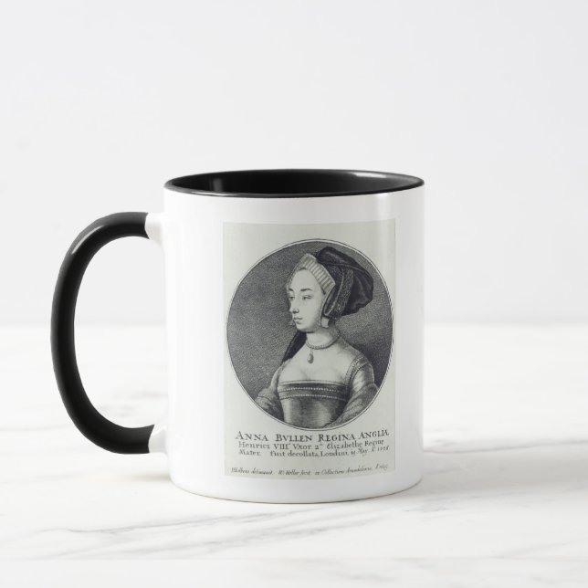 Anne Boleyn, etched by Wenceslaus Hollar, 1649 Mug (Left)