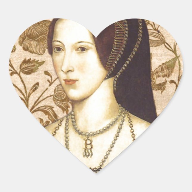 Anne Boleyn Heart Sticker (Front)