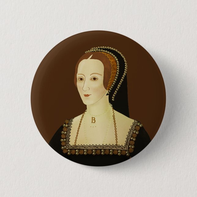 Anne Boleyn - historical illustration 6 Cm Round Badge (Front)