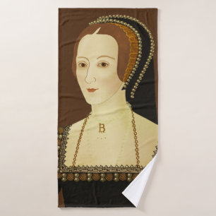 Anne Boleyn - historical illustration Bath Towel
