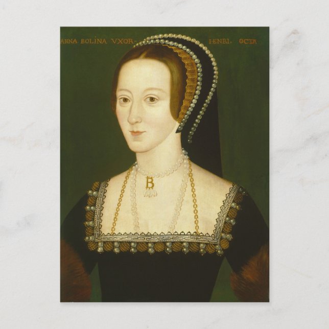 Anne Boleyn Second Wife of Henry VIII Portrait Postcard (Front)